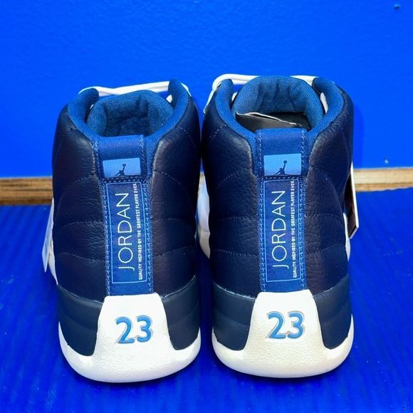 Size 12- Men’s Nike Air Jordan 12 Retro DS Obsidian Blue/White NWOT NEW 2012 - Picture 9 of 10